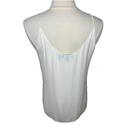 Theory Womens Ivory 100% Silk Georgette Sleeveless V Neck Top Size L Tiny Flaw - Picture 8 of 8